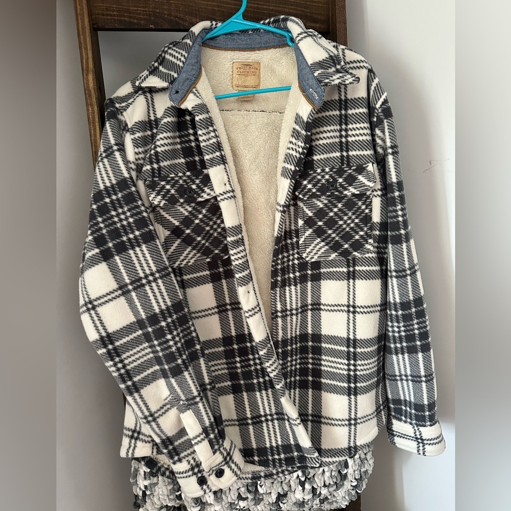 Plaid Sherpa-Lined Jacket